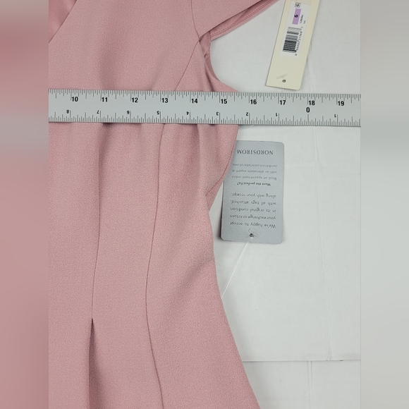 Eliza J V-Neck Blush Pink Cap Sleeves Fit and Flare, Style#EJ8M2804, Size 6 NWT - Picture 10 of 10